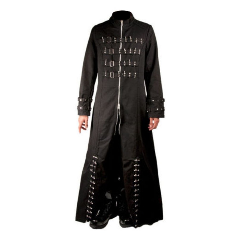 Mens Gothic Trench Coat Pinhead Hell Raiser Vampire Mens Long Coat